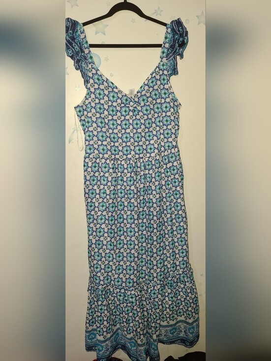 Lucky Brand Dresses & Skirts - Lucky Brand Blue & Teal Patterned Maxi Dress